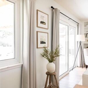 100% Blackout Cream Curtains 50"W x 96"L